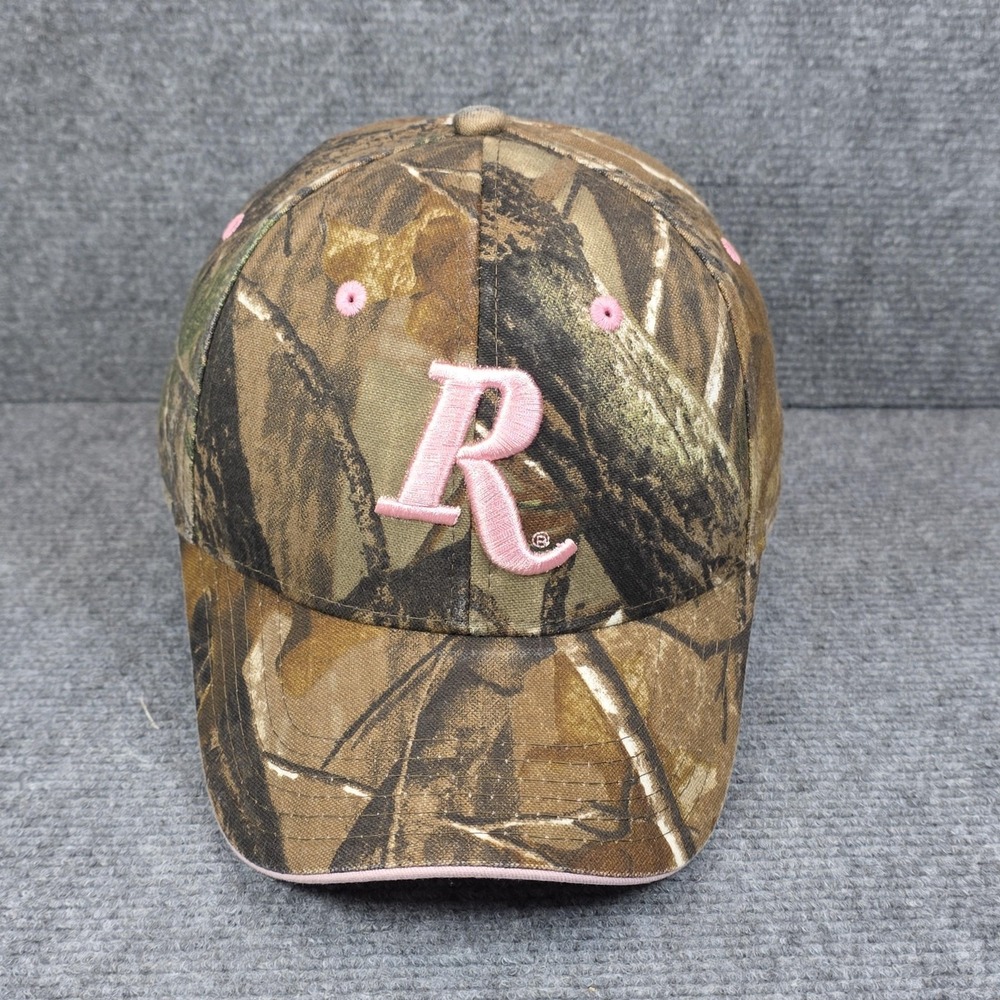 Remington Shoot Like A Girl Hat Cap Strap Back Camo Pink Hunting Womens One Size